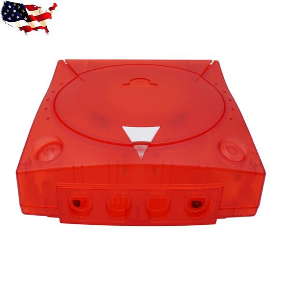 SEGA DREAMCAST DC Red Clear Replacement Console Shell - Picture 2 of 5